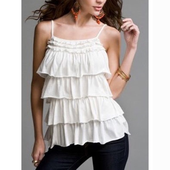 Express Pink Ruffle Tank - Picture 4 of 5